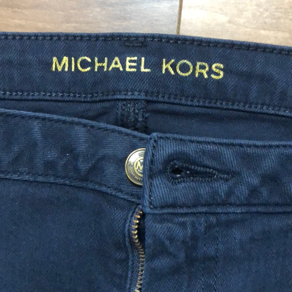 Michael Kors navy jean capri pants sz 14